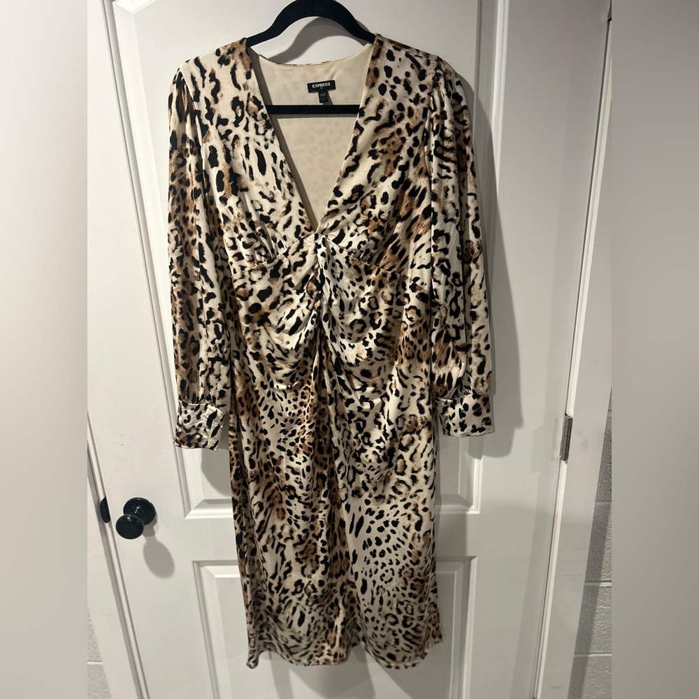Express animal print dress